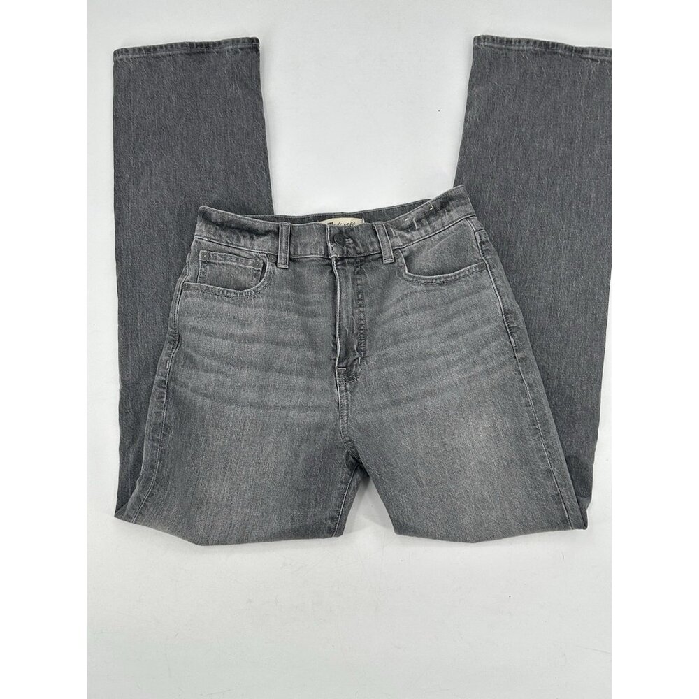 NWT Madewell '90s Straight Gray Denim Jeans Stretch Casual Size 26 Inseam - 30"